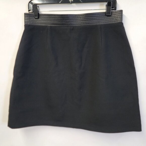 The Kooples A line short skirt black  with leather belt detail - Picture 3 of 3